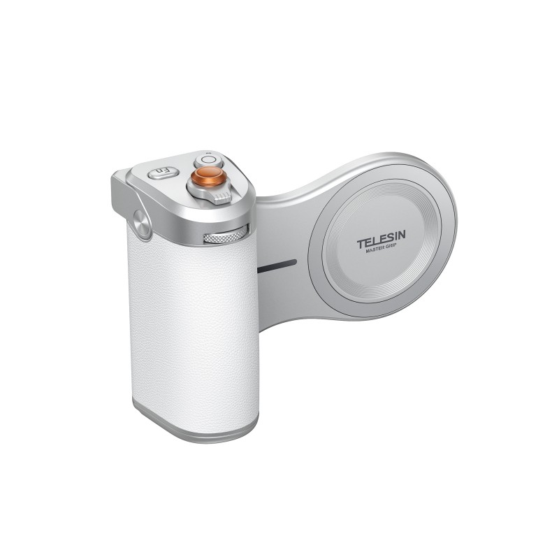 Telesin Master Grip wit voor iPhone met magnetische flitslamp kit