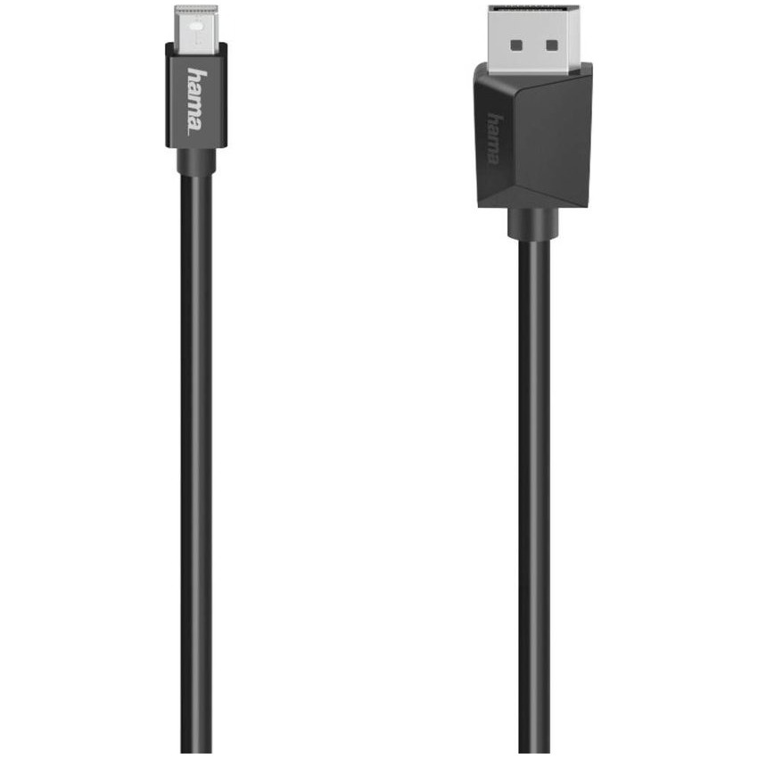 Hama Kabel 4K Ultra-HD Mini-Displayport naar Displayport 1.2, 1.50m Kabel Zwart