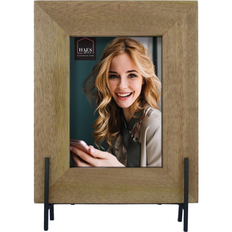 Haes Deco Houten Fotolijst Cordoba in rustiek bruin voor 1 foto 10x15 cm staand/verticaal (formaat 17,5 x 26 cm) - SP11815