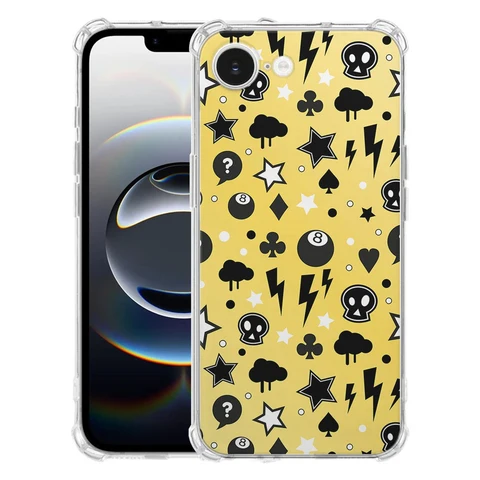 Apple iPhone 16e | iPhone 17e Hoesje - Punk Yellow Flexibel TPU Antishock