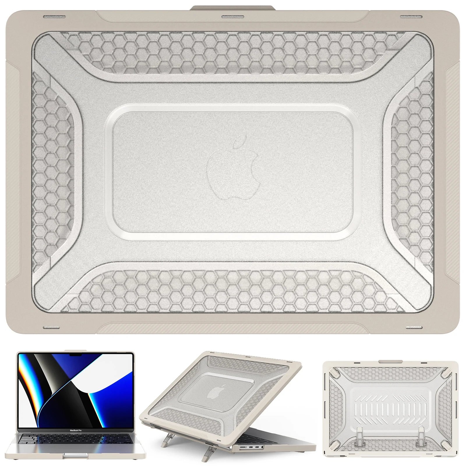 Turtle Shift Laptopcover Shield MacBook Pro 14 inch 2026 / 2025 / 2024 / 2023 / 2021 - Beige