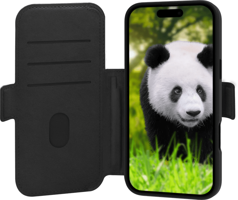 DBramante1928 Lynge iPhone 17 Pro Max / 18 Pro Max Book Case Leer met MagSafe Zwart
