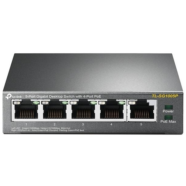 TP-Link TL-SG1005P Switch Zwart