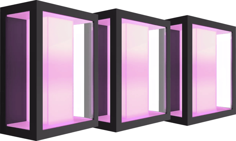Philips Hue Impress muurlamp White and Color zwart breed 3-pack