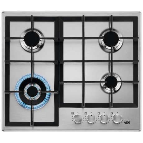 AEG HGB64420SM Gas kookplaat Grijs