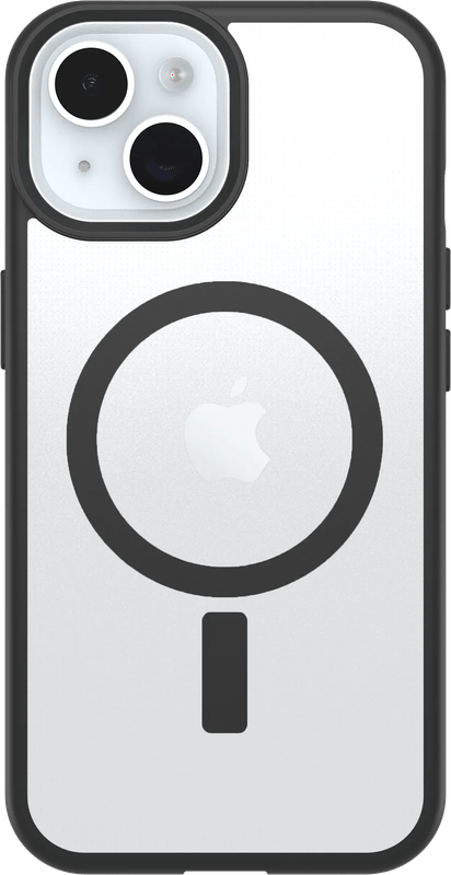 OtterBox React iPhone 15, 14 en 13 Back Cover met MagSafe Magneet Transparant Zwarte Rand