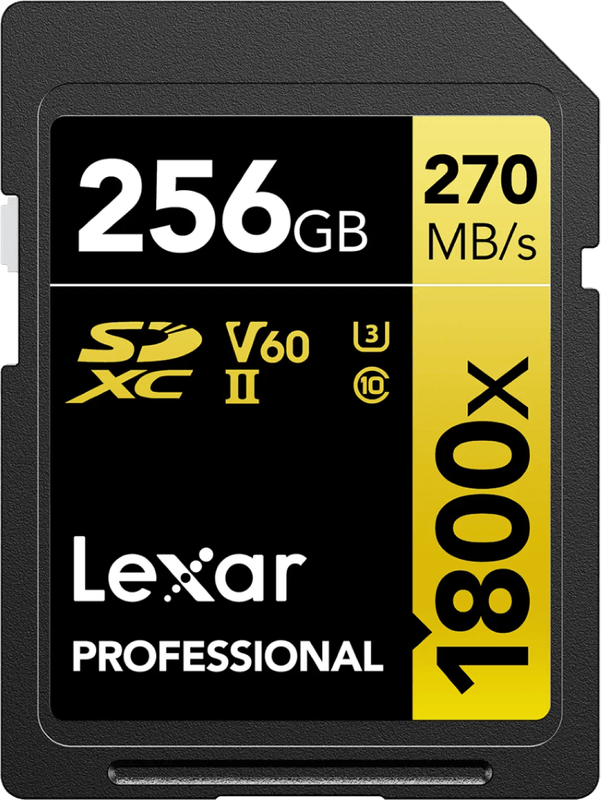Lexar Professional SDXC 1800x GOLD 256GB 180MB/s