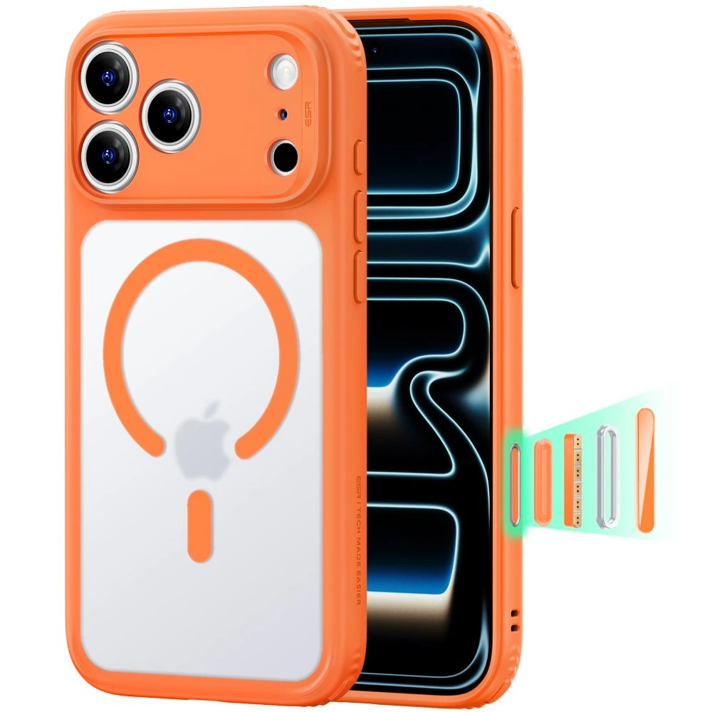 ESR Classic Hybrid MagSafe hoesje voor iPhone 17 Pro Max en iPhone 18 Pro Max - Mat Oranje