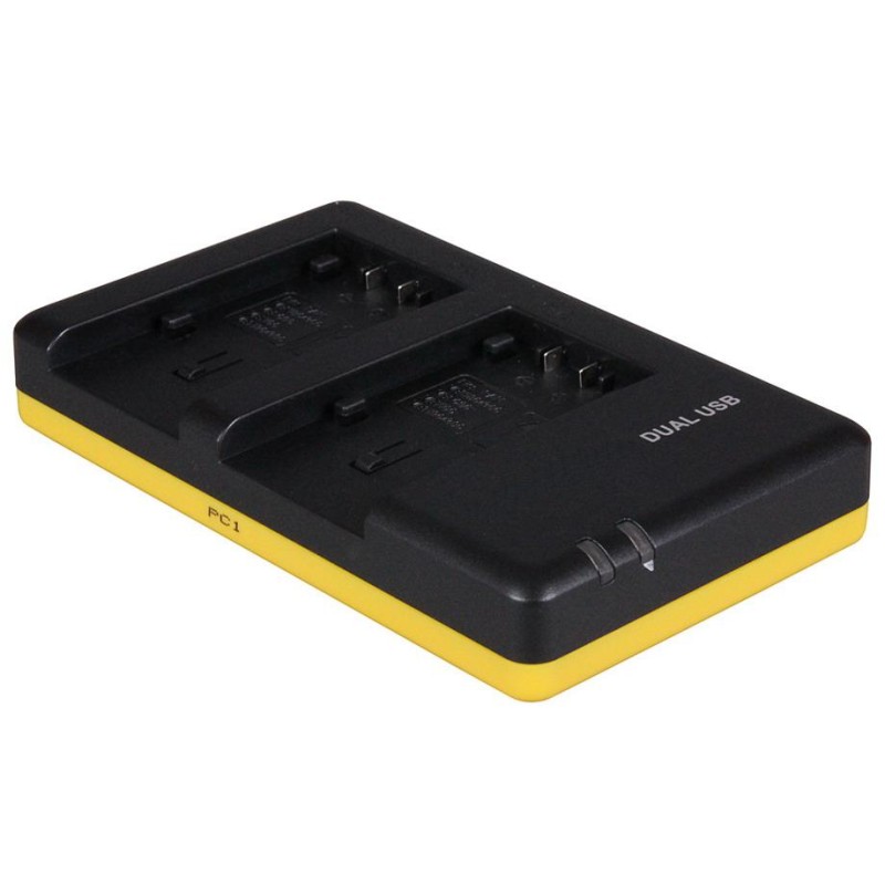 Duo oplader voor 2 camera accu's Panasonic VW-VBT190 en VW-VBT380