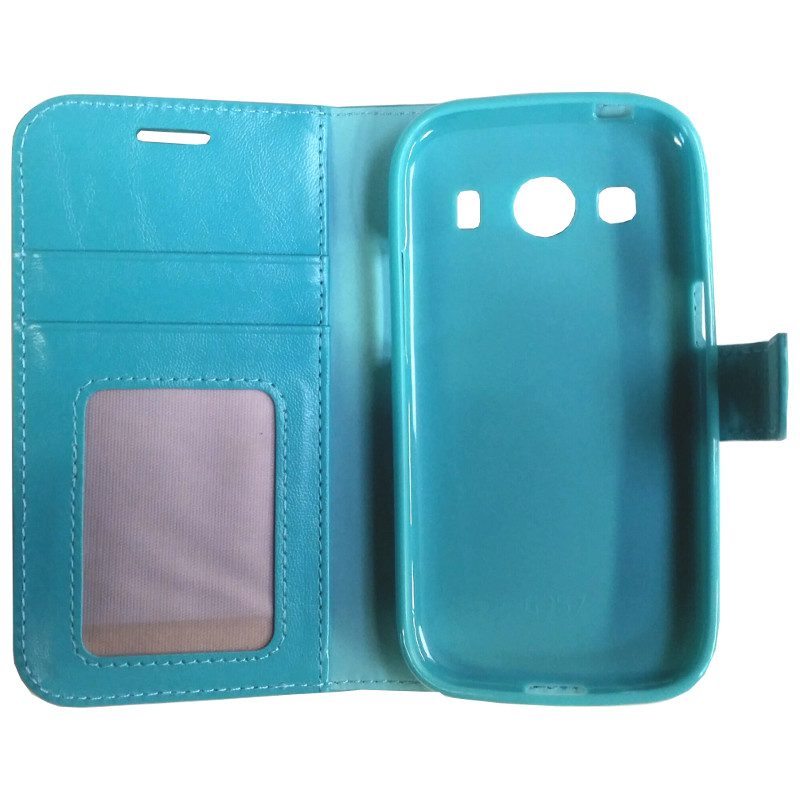 Galaxy Ace 4 hoesje aqua blauw