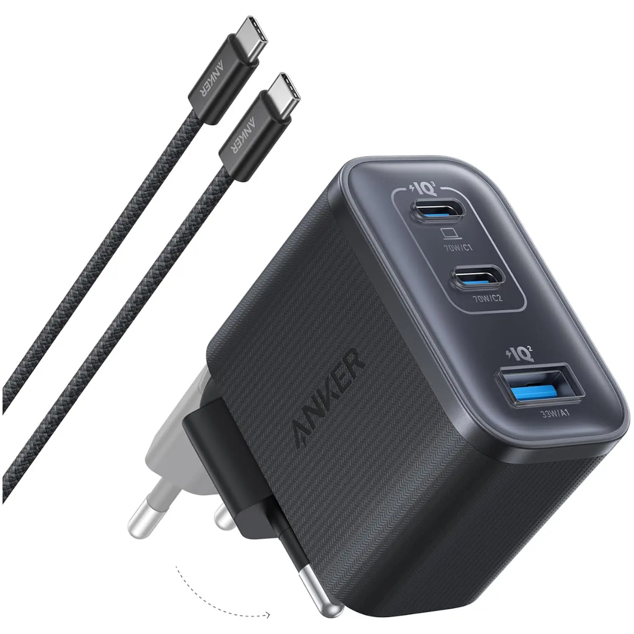 Anker Charger (70W) 1A2C Oplader