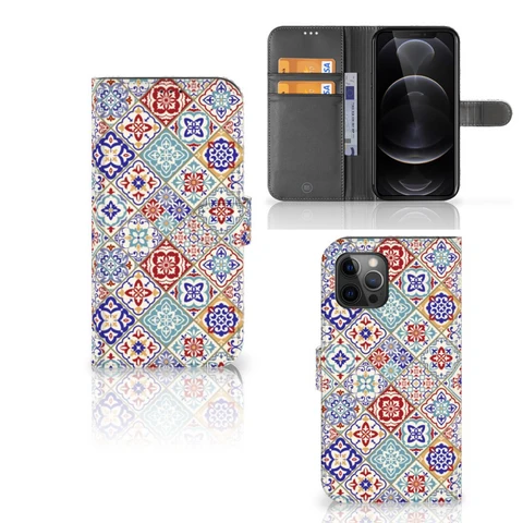 Apple iPhone 12 Pro Max | Bookcase | Tiles Color