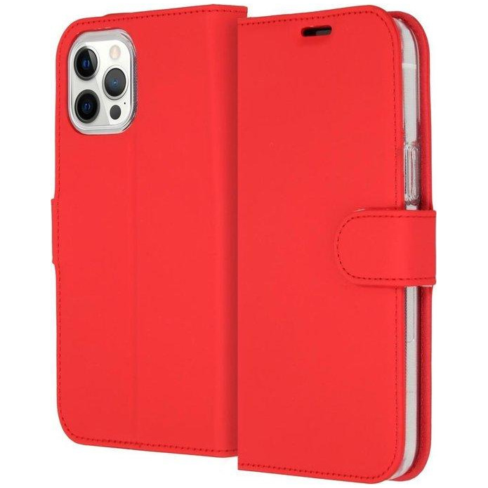 Accezz Wallet Softcase Bookcase iPhone 12 Pro Max Telefoonhoesje Rood