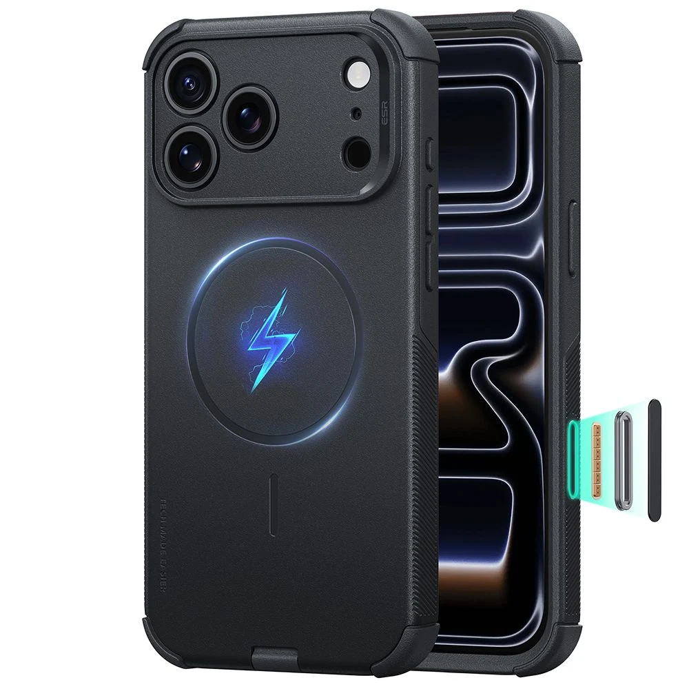 ESR Cyber Tough MagSafe hoesje voor iPhone 17 Pro en iPhone 18 Pro - Zwart