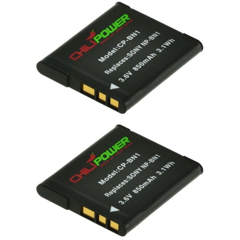 ChiliPower NP-BN1 accu voor Sony - 850mAh - 2-Pack