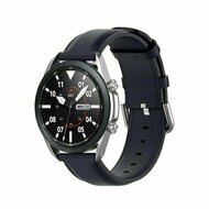 Classic leren bandje - Donkerblauw - Huawei Watch 5 - 46mm