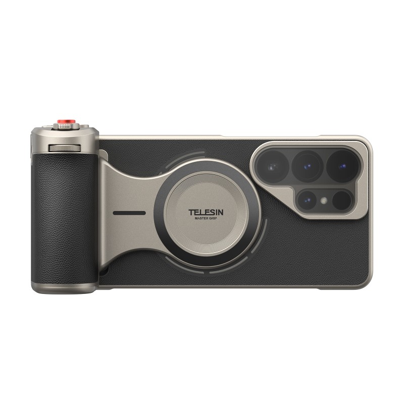 Telesin Master Grip magnetische houder met ND16 filter en draadloze oplader voor Samsung Galaxy S26 Ultra