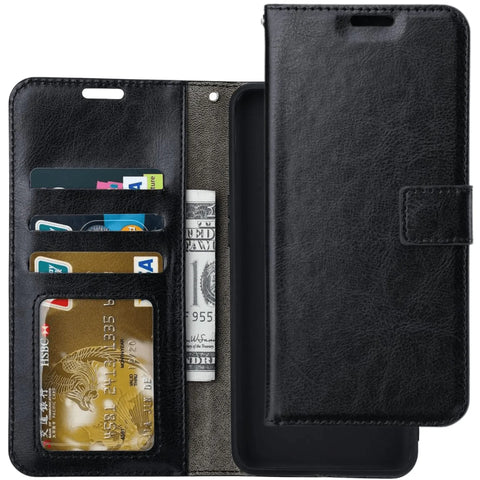 Huawei P Smart Plus 2019 Hoesjes - Bookcase Portemonnee Hoes - Pasjeshouder - Magneetsluiting - Zwart