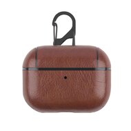 AirPods Pro / AirPods Pro 2 lederen hoesje Pro Leather series - Met bevestigingsclip - Donker bruin