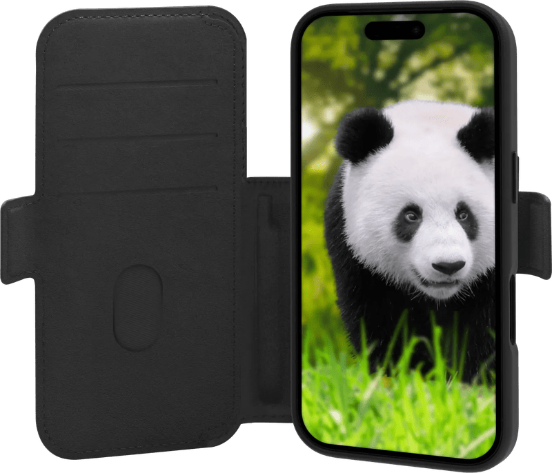 DBramante1928 Lynge iPhone 17 Pro / 18 Pro Book Case Leer met MagSafe Zwart