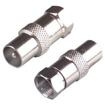 Scanpart coax adapter - F-connector naar 9,5 mm TV accessoire Wit