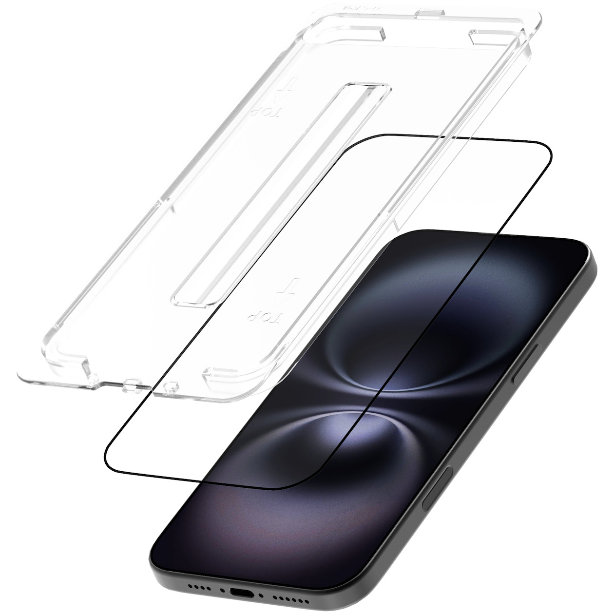 Just in Case Tempered Glass voor Apple iPhone 16 Pro Max, hulpstuk 2-pack Smartphone screenprotector