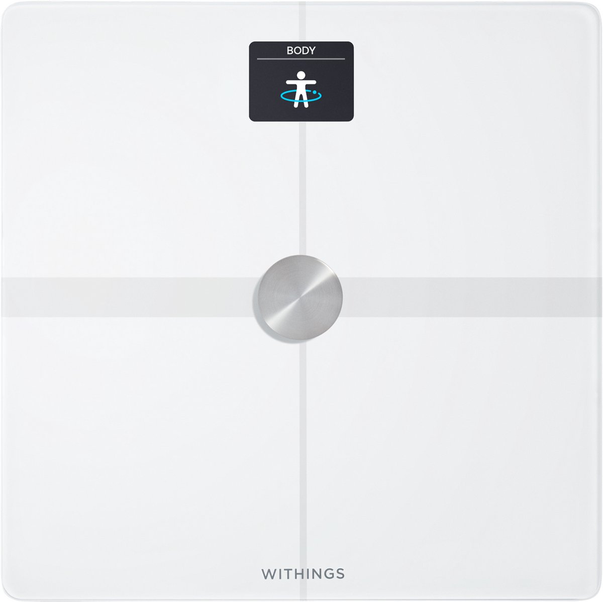 Withings Body Smart - Slimme Weegschaal - Lichaamssamenstelling, Vetpercentage, Spiermassa, Visceraal Vet, Hartslagmeting, BMR & Metabole Leeftijd, Tot 8 Gebruikers