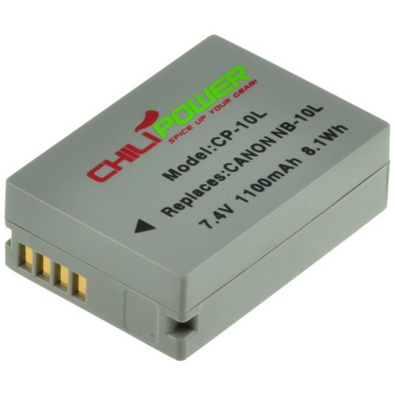 ChiliPower NB-10L accu voor Canon - 1100mAh
