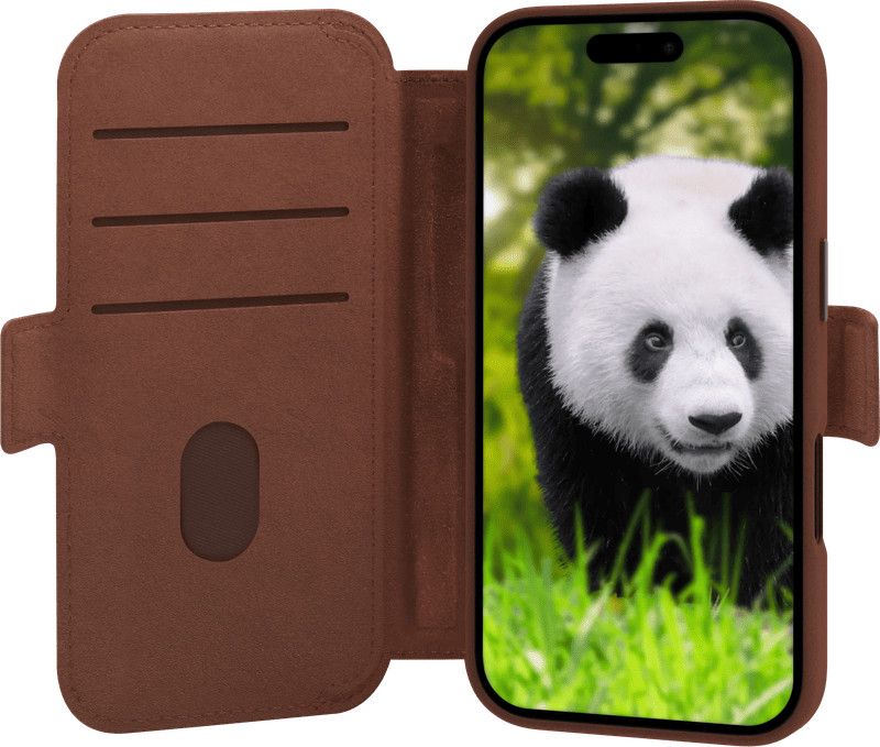 DBramante1928 Lynge iPhone 17 Book Case Leer met MagSafe Bruin