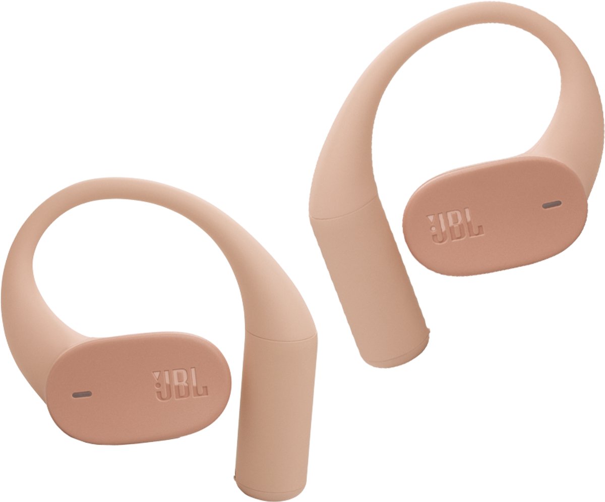 JBL Sense Lite - Open ear Oordopjes - Oortjes Draadloos - Bluetooth - Sport Oordopjes - Sporten - Hardlopen - 32 uur - Spatwaterdicht - IP54 - Beige