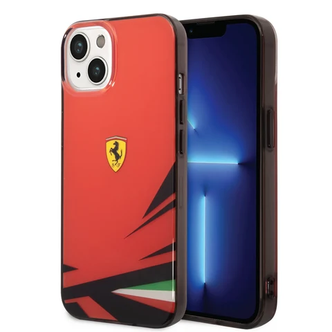Ferrari iPhone 14 & 13 Backcover hoesje - Double Layer Print - Rood