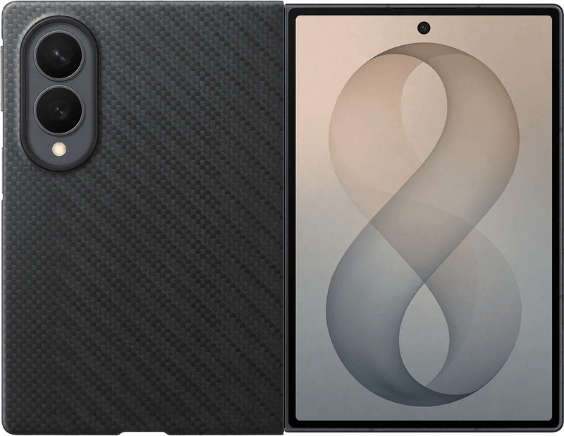 Samsung Galaxy Z Fold 8 Carbon Back Cover met Magneet Zwart