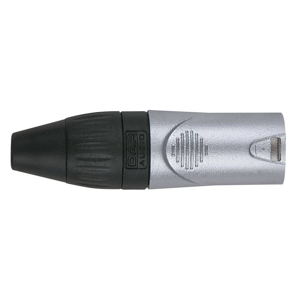 DAP XLR plug X-type 3p male zilver met kleurring