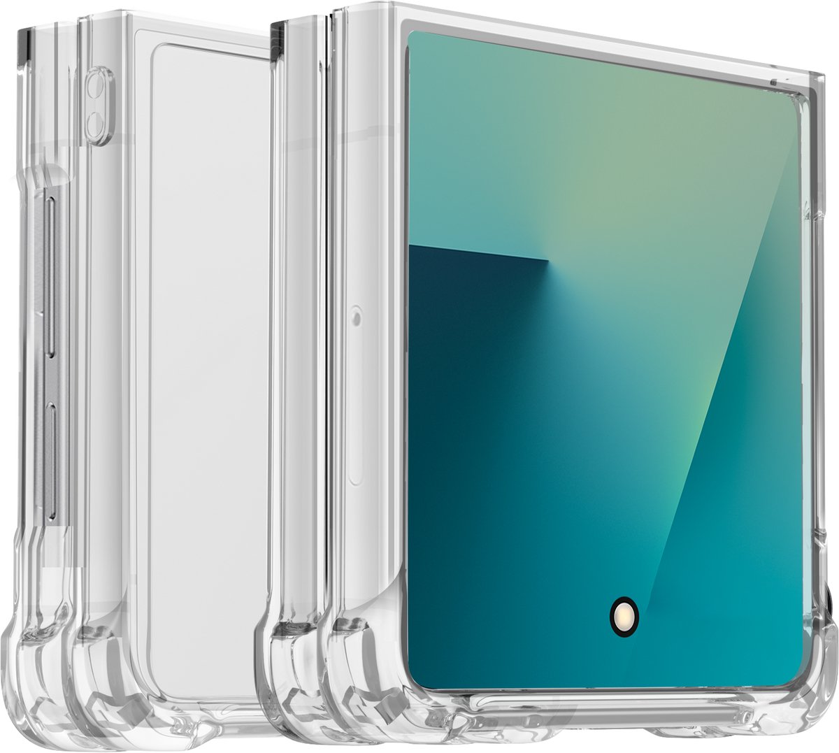 ShieldCase TPU Shock Case geschikt voor Samsung Galaxy Z Flip 7 – Transparant Schokbestendig Hoesje – Flexibele Softcase Backcover – Valbescherming – Case voor Z Flip7