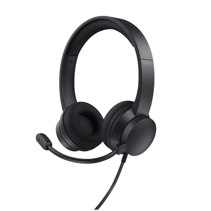 Trust Ayda ENC-headset voor pc (USB) Headset Zwart