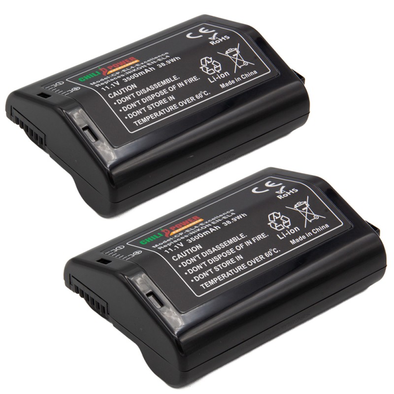 ChiliPower EN-EL4 accu voor Nikon - Excellence - 3500mAh - 2-Pack