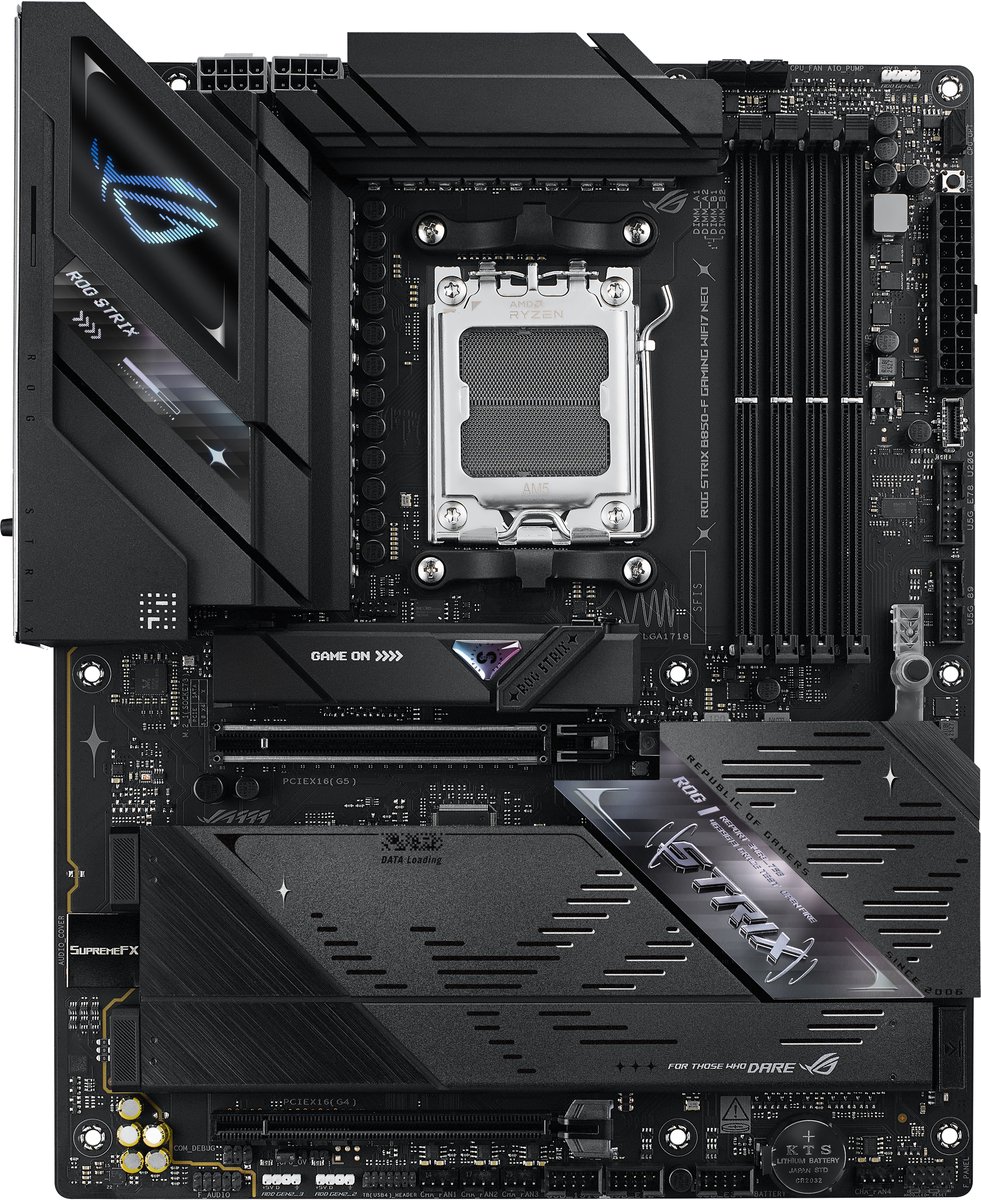 ASUS ROG STRIX B850‑F GAMING WIFI7 NEO – ATX Moederbord – AMD B850 – Socket AM5 – DDR5 – PCIe 5.0 – Wi‑Fi 7