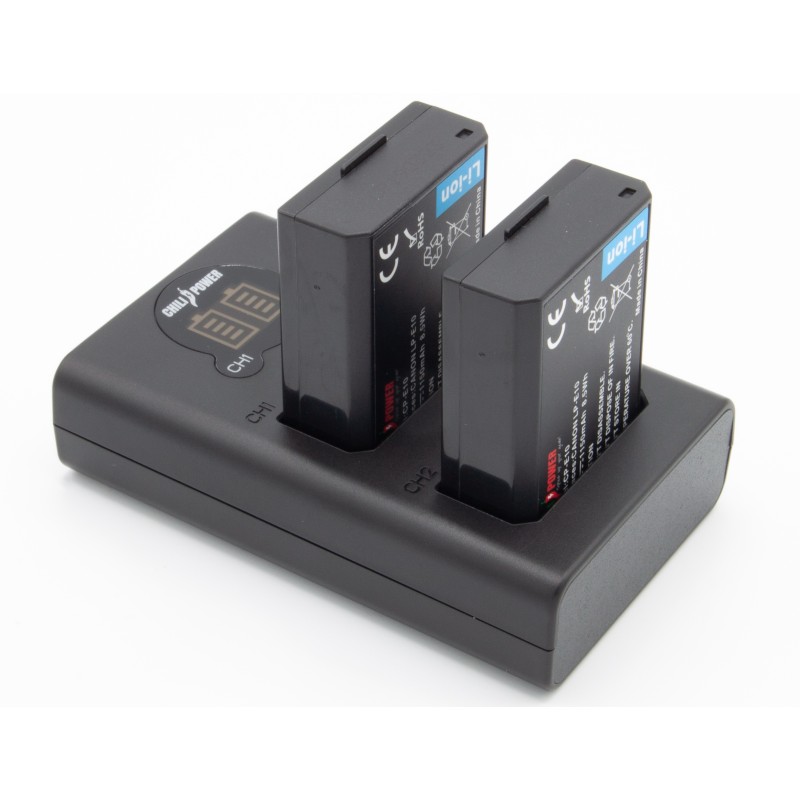 ChiliPower LP-E10 Canon USB Duo Kit - Camera accu set
