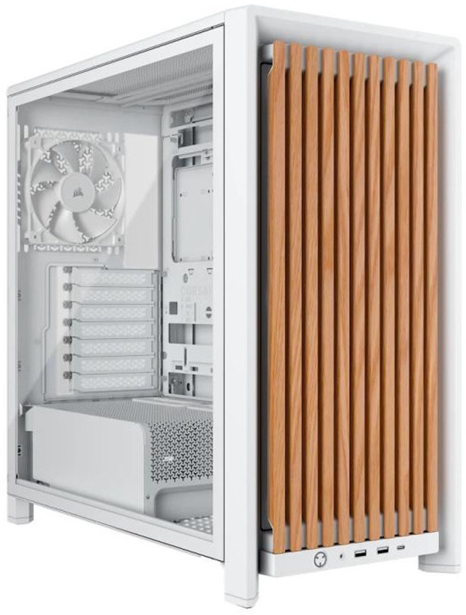 Corsair FRAME 4000D RS - PC-behuizing - Midi Tower - Oak - Wir