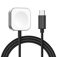 Apple Watch oplader (zwart) - USB-C - 1 meter - Geschikt voor alle Apple Watch series