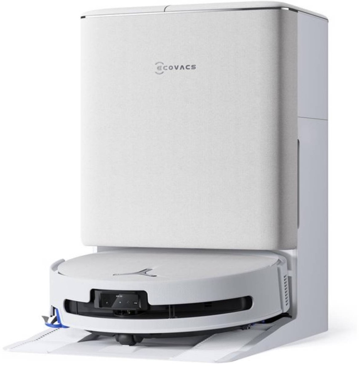 Ecovacs Deebot T90 Omni – Robotstofzuiger met dweilfunctie– 30.000 Pa – OZMO roller dweil –TruEdge 3.0 randreiniging –ZeroTangle 4.0 Anti-tangle –OMNI 2.0 station Zelfreinigend–AIVI 3D obstakelvermijding– Voor harde vloeren & tapijt–Wit–T80 Upgrade
