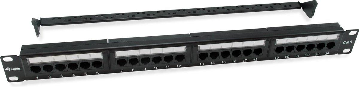 Equip 19" 24-poorts Patch Paneel CAT6 1U