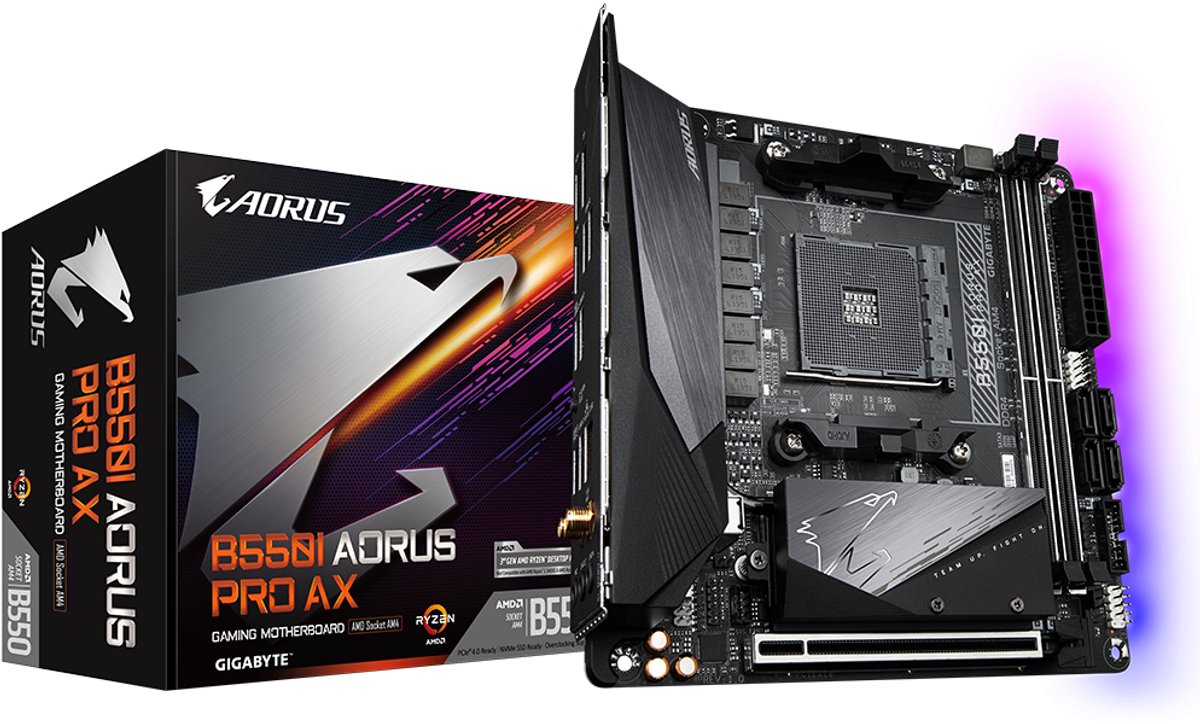 GIGABYTE B550I AORUS PRO - Moederbord - micro ATX - AMD B550 - Socket AM4