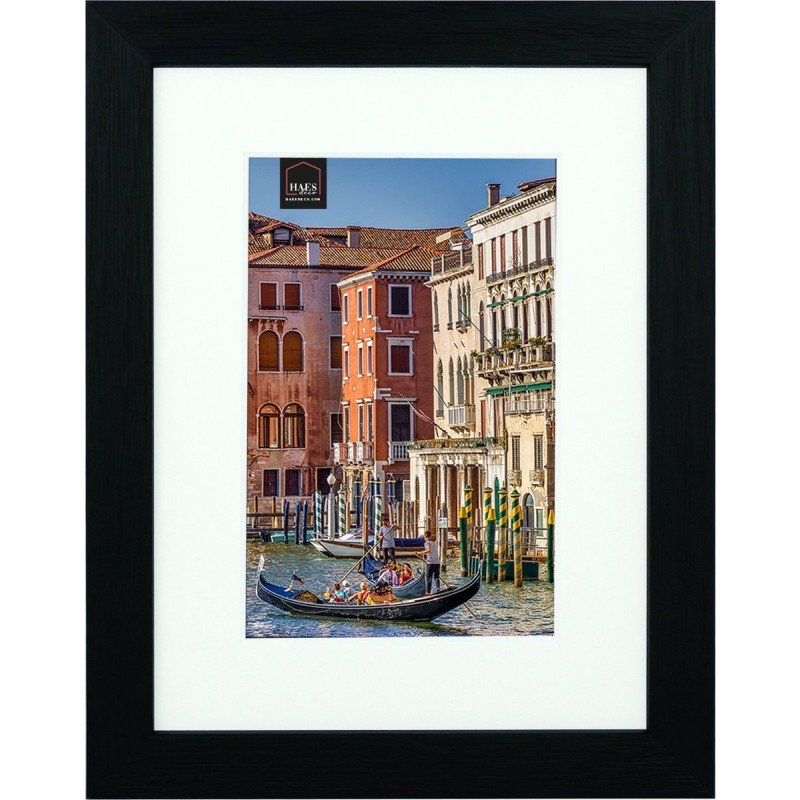 Haes Deco Houten Fotolijst met Passe-partout Venezia zwart voor 1 foto formaat 15x20 of 20x30 -SP12930