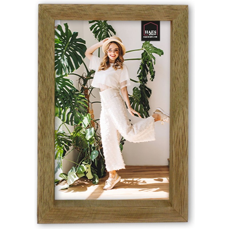 Haes Deco Houten Fotolijst Almeria in rustiek bruin voor 1 foto 10x15 cm staand/verticaal (formaat 11,3 x 16,3 cm) - SP11515