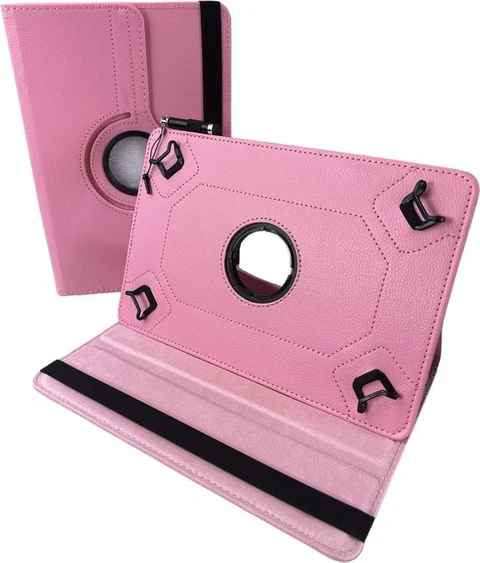 8 inch Tablet Hoesjes - 360° draaibaar - Multi-stand Standfunctie - Lichtroze