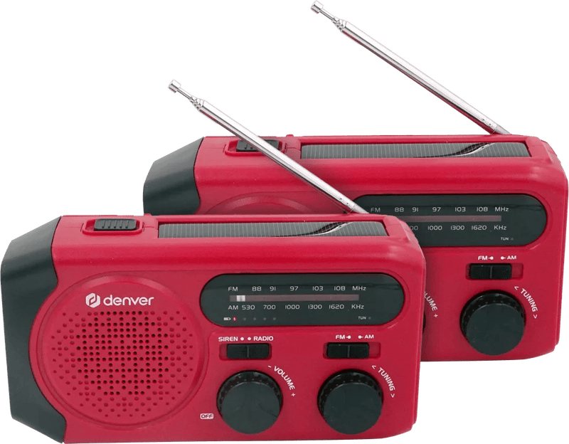 Denver SCR-2010 Noodradio Rood Duo Pack