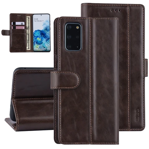 DonkerBruin hoesje Samsung Galaxy S20 Plus - Book Case - PU leather