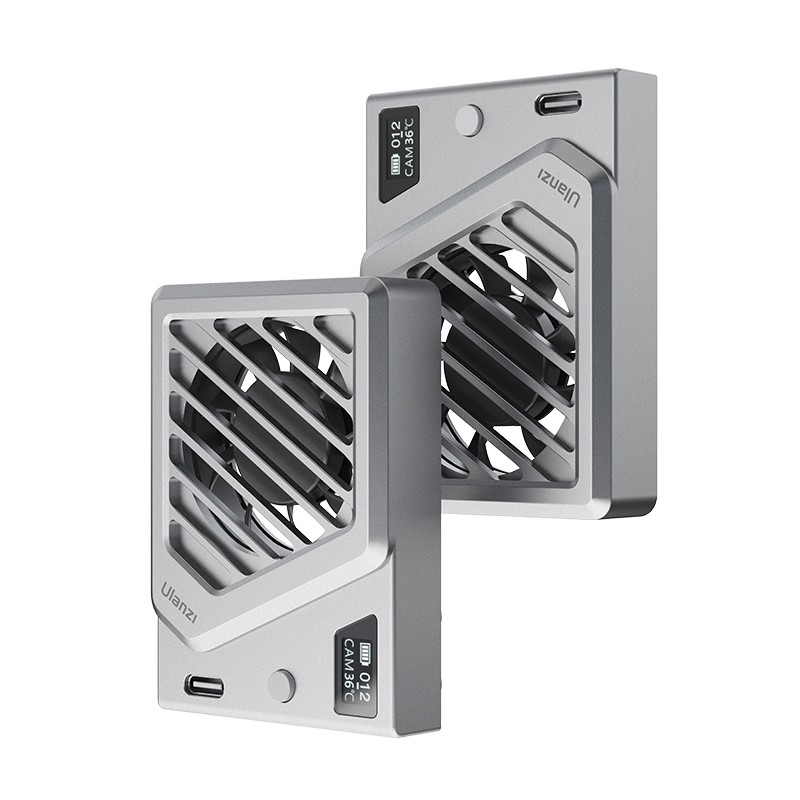 Ulanzi CA25 V2 camera koelventilator met klem zilver voor Nikon Canon Sony Fuji