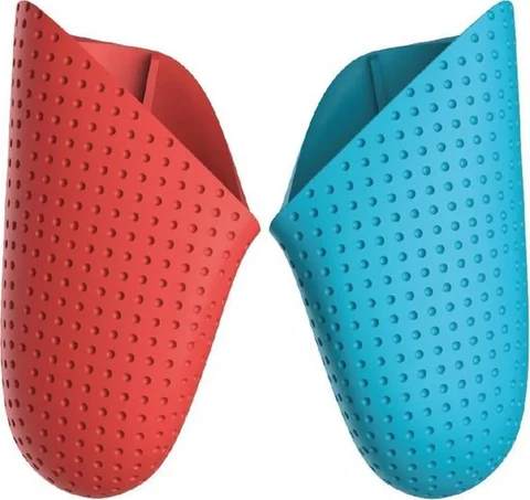 Controller Grip - Geschikt voor Nintendo Switch Pro Controller - Antislip Handgreep - Beschermhoes - Rood/Blauw